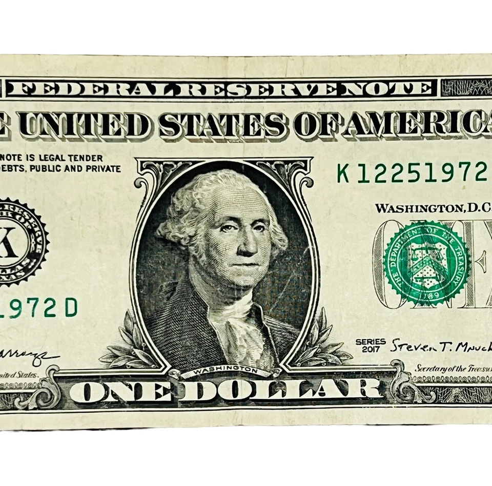 US One Dollar Bill - December 25, 1972 Christmas Date, Anniversary, Birthday - Image 3 of 4