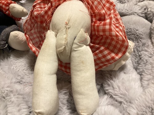 Viintage Farm Schwein Paar Tuch handgefertigt - Bild 3 von 8