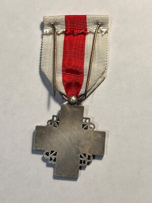 Médaille miniature Croix du Service Militaire Volontaire Module argent, petite tête