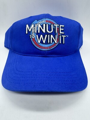 2010 MINUTE TO WIN IT CAP HAT One Size Adjustable Royal blue NBC Studio Promo