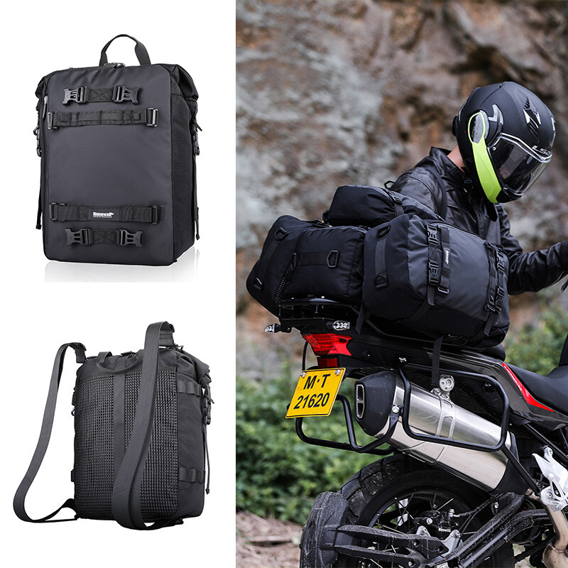 Universal 10/10/20L Waterproof Motorcycle Rear Tail Seat Bag Shoulder ...
