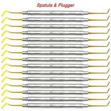 Spatula  Plugger Dental Composite Filling Instruments Titanium Gold Tips
