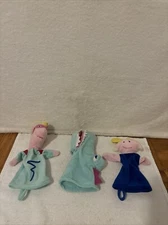 IKEA Hand Puppet Lot Of 3- BlueAlligator, Lady & Superhero Boy FREE SHIP