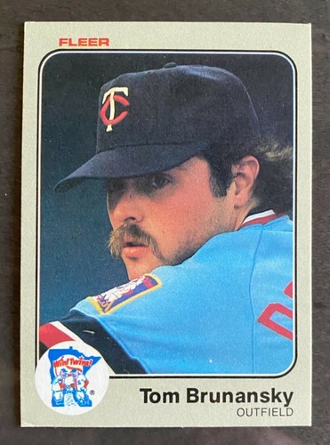 1983 Fleer TOM BRUNANSKY 607 Rookie Card RC Minnesota Twins EX 