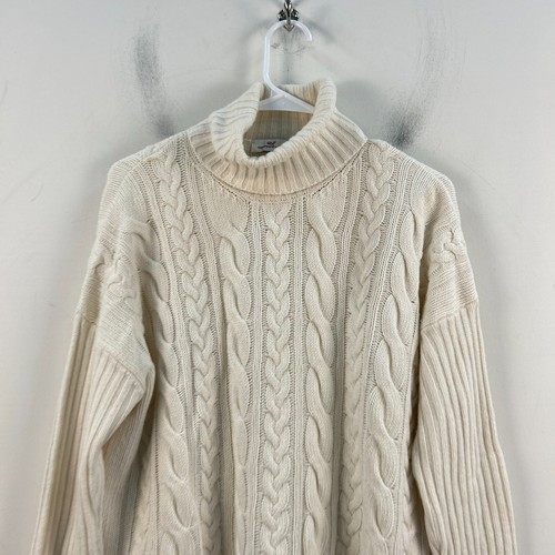 Vineyard Vines Womens XS Sweater Pullover White Cable Knit Turtleneck 20652 - Picture 3 of 11