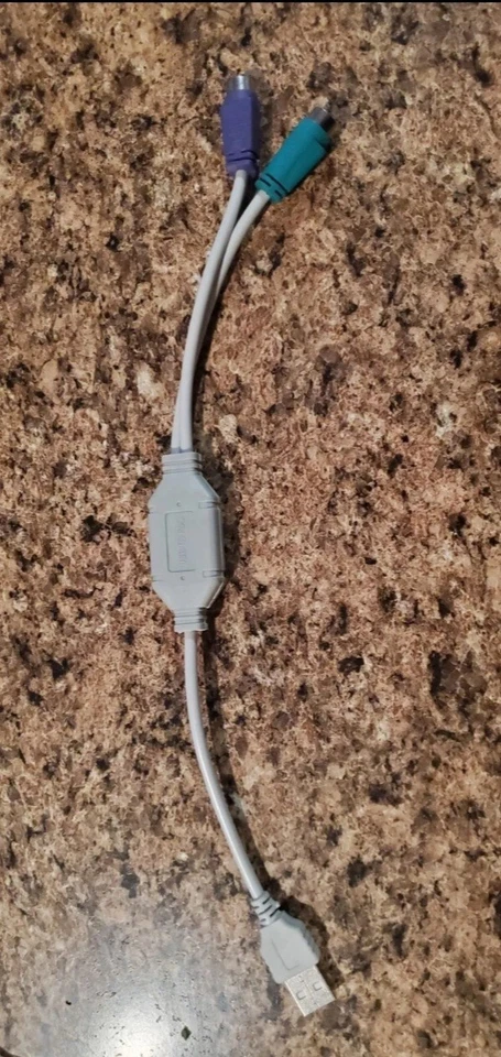 RARE Compaq Ps/2 Keyboard - Vintage Black  Keyboard WITH USB ADAPTER  - Image 2 of 2