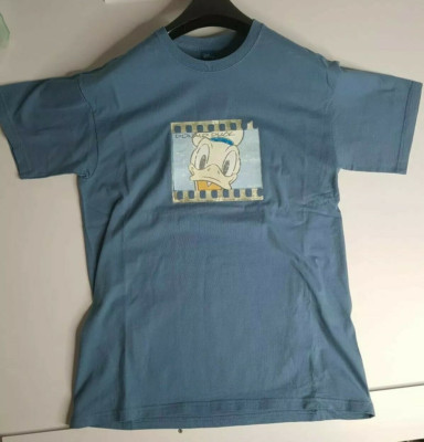 Donald Duck Disney Vintage T-Shirt Größe M in Blau Offiziell Lizenziert FOTL
