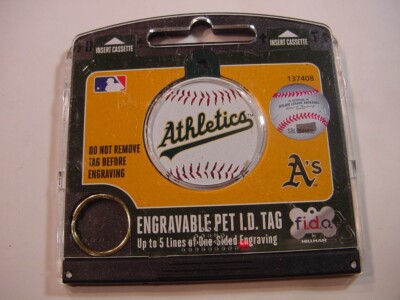 NEW - FIDO ENGRAVABLE PET I.D. TAG - OAKLAND ATHLETICS A'S