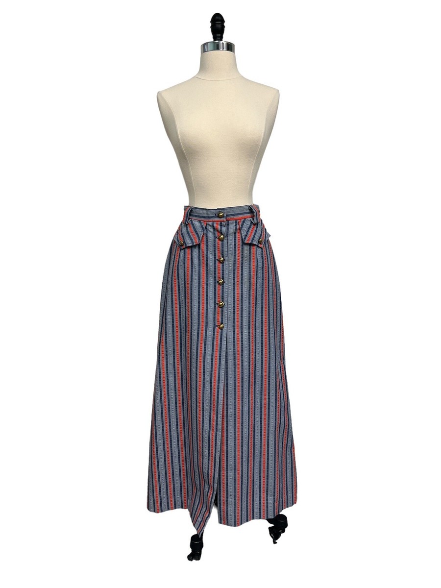 Vintage 70s Junior House striped maxi skirt