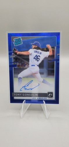 2020 Panini Donruss Optic TONY GONSOLIN Blue Rated Rookie Auto #'d 59/75 Dodgers - Picture 1 of 2