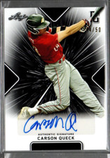 2021 Leaf Perfect Game National Showcase Black #BACQ1 Carson Queck Auto /50