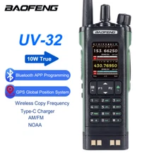 BAOFENG UV32 Amateur Walkie Talkie USB Type C Aviation Radio GPS Bluetooth APP