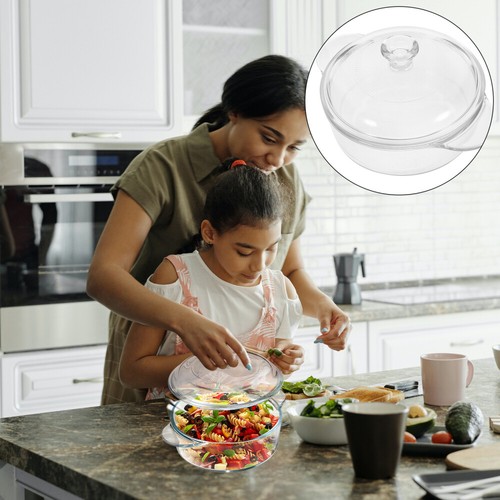 Kitchen Food Bowl Transparent Glass Snack Bowl Large-capacity Salad Mixing Bowl