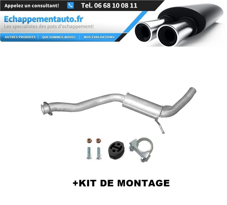 Silencieux intermediaire Alfa Romeo 156 finitions durables acier double couche reference 02.6028