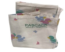 Baby Duck Crib Hospital Receiving Blanket 34 Vtg Pascack Valley Hospital