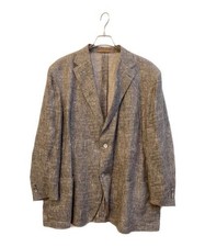 CORNELIANI          Linen tailored jacket gray