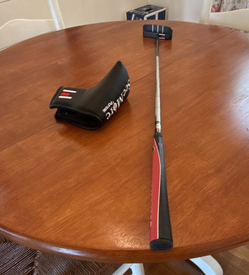 SeeMore Mallet Putter RH 3° Loft Steel Shaft Black/Red w/ Headcover