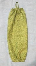 HANDMADE PLASTIC GROCERY BAG HOLDER KITCHEN-GARAGE-LAUNDRY  TEXTURED GREEN PRINT