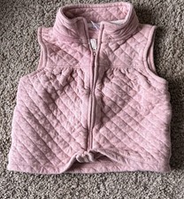carter  s Quilted Vest Pink Baby Girl Front Zipper 24 months