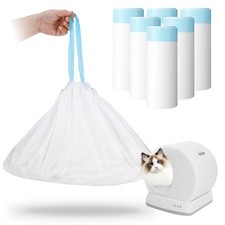 120 Count Self-Cleaning Cat Litter Box Liners Bag Compatible with Meowant MW-...