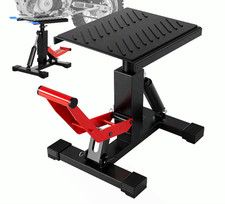 Racing Adjustable Hydraulic Dirt Bike Stand Lift 1000 Lbs Capacity Red