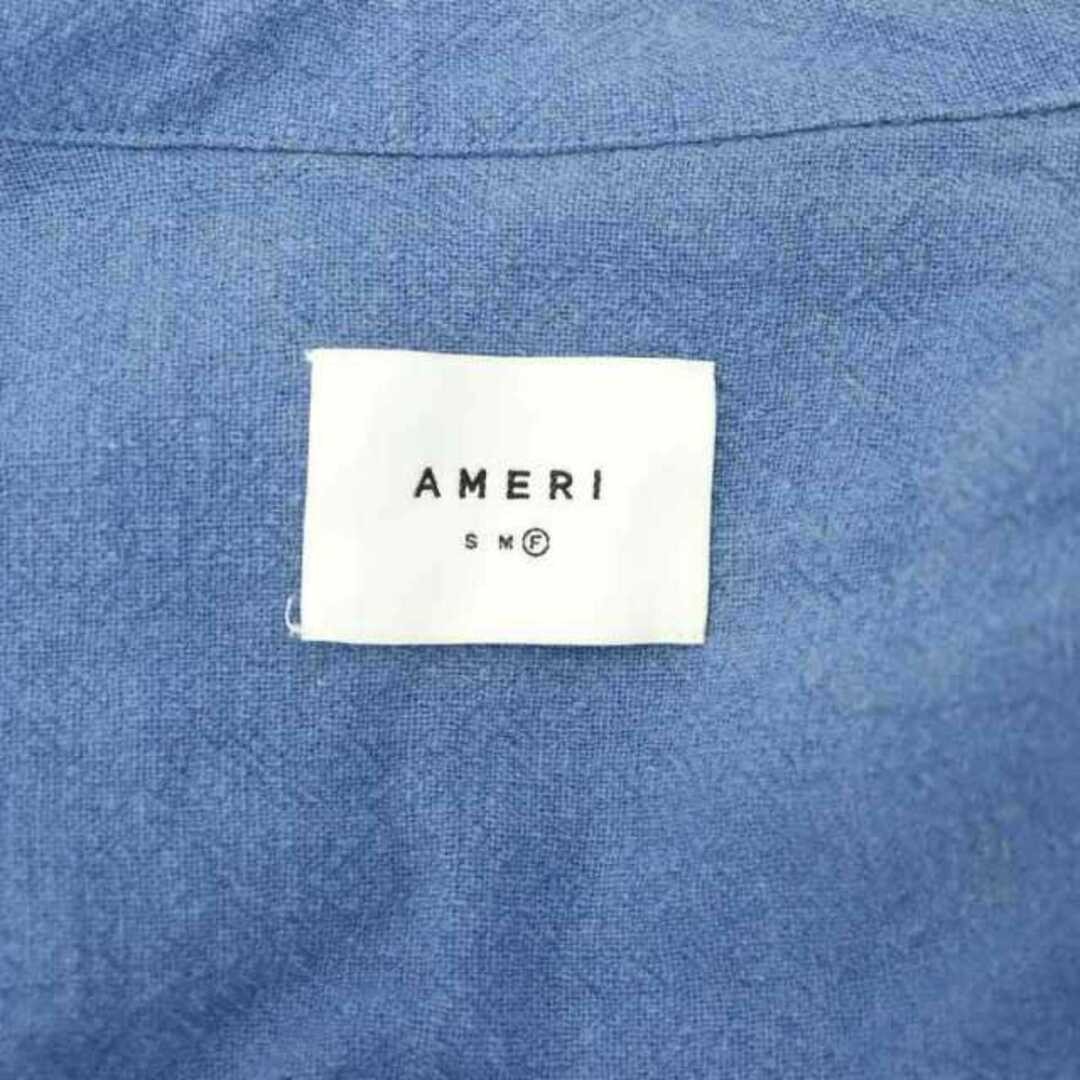 Ameri Vintage Big Collar Long Coat Spring Blue - image 3