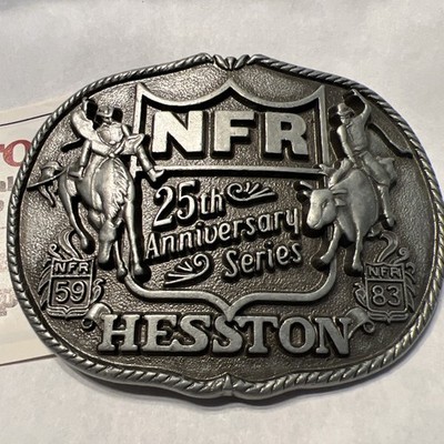 NEW VTG Hesston National Finals Rodeo NFR Belt Buckle - 25th Anniversary 1959-83