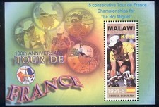 Malawi - 2004 postfrisch Block 1 - Tour de France Fahrrad - 724 c.v. 4.75