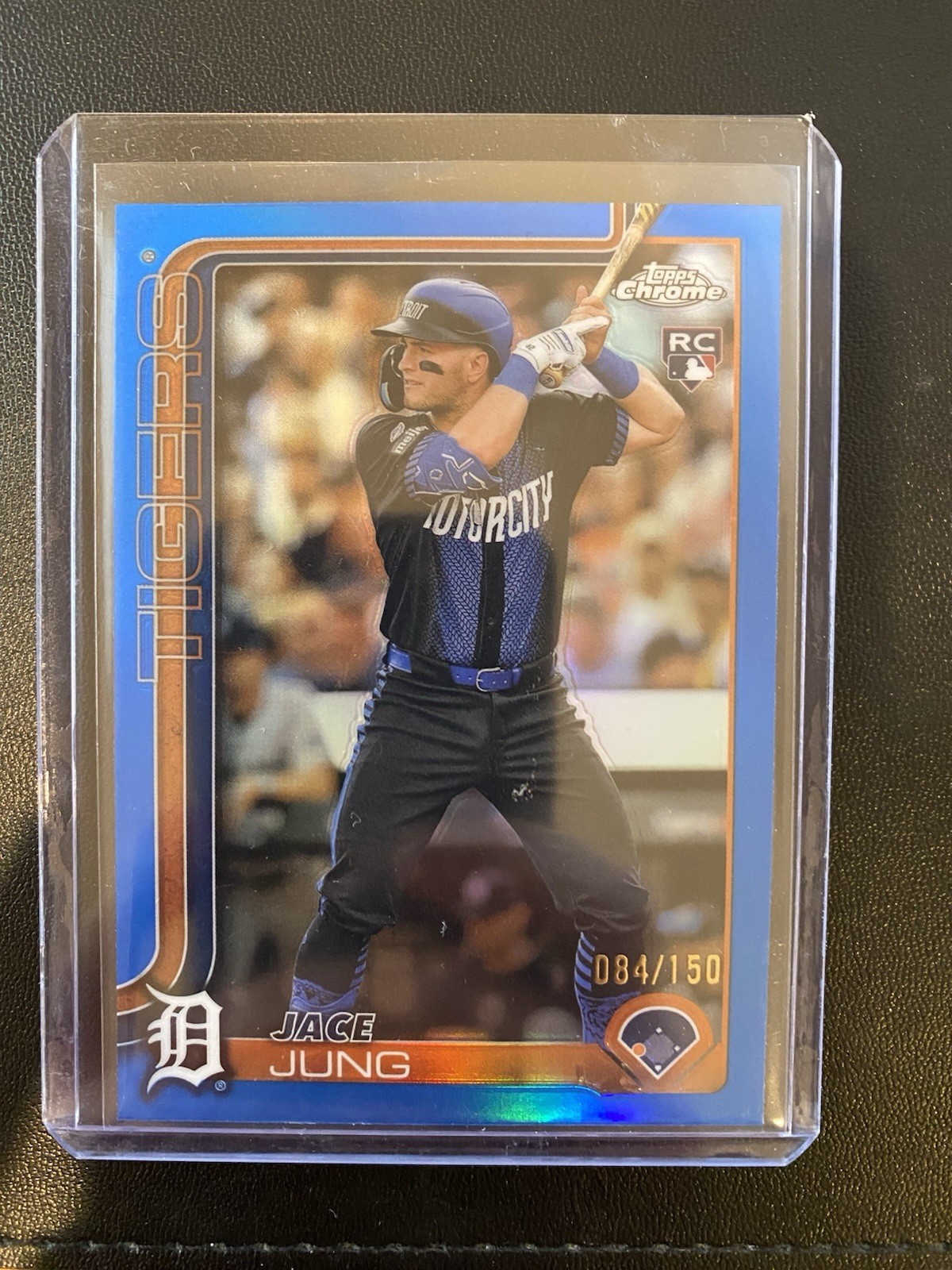 2025 Topps Chrome - Jace Jung #225 Blue Refractor /150 (RC)