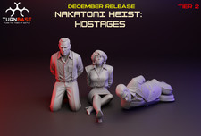Turnbase Miniature Modern Nakatomi Heist Hostages Civilians Spectre Zona Alfa 3D