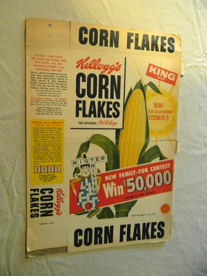 Kelloggs Corn Flakes 1957 unglued King Size Box
