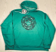 The Chosen Hoodie Men 3XL Teal Green Against The Current Pull Over Pockets New