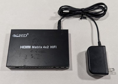 HDMI 1.4 Matrix 4x2 HiFi Switch 4K 3D Video Switcher Splitter Stereo Audio 4Kx2K
