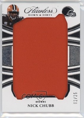 2025 Panini Flawless Down & Dirty 2/25 Nick Chubb #29 2oh