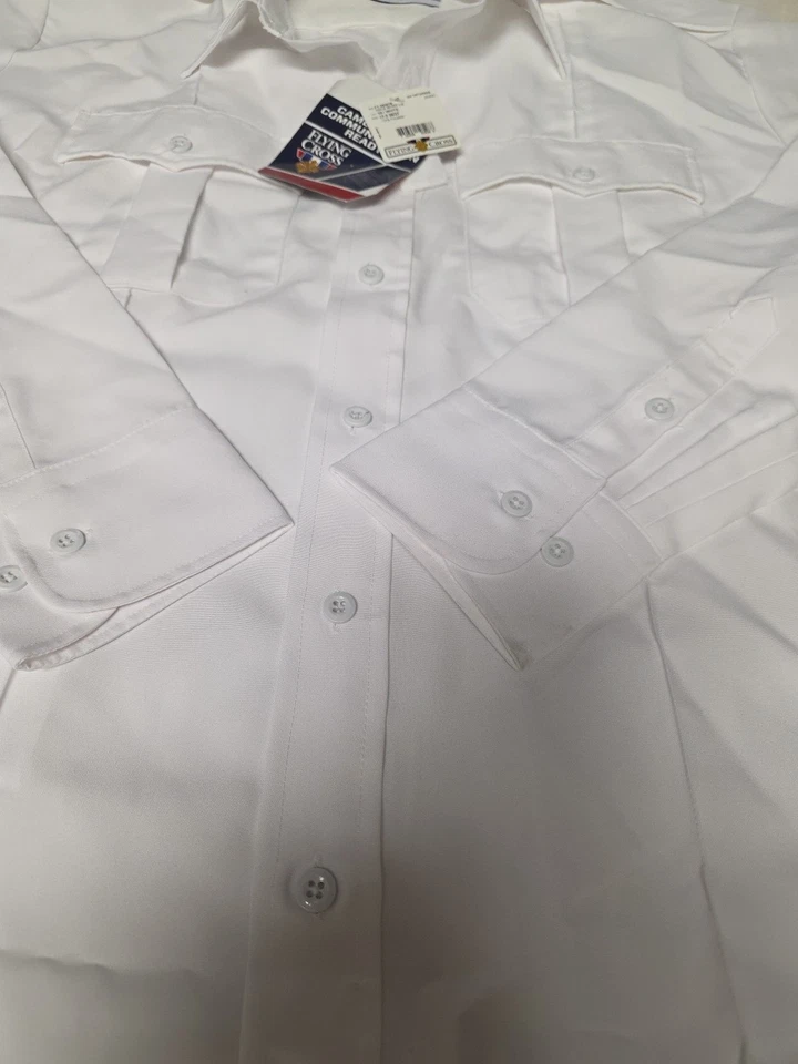 男式 17.0 长 slv。 Flying Cross制服衬衫,全新带标签,相机和通信就绪 — 第 2/4 张图片