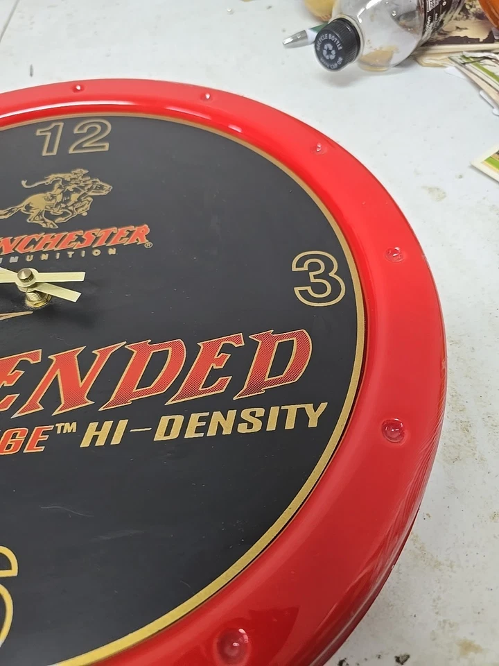 老式 Winchester 弹药 Xtended 广告时钟 — 第 3/4 张图片