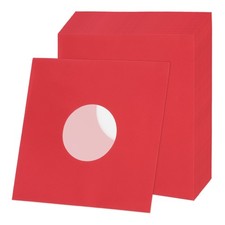 20Pack 10"x10" 110GSM Vinyl Record Inner Paper Sleeves with Poly Lined Red