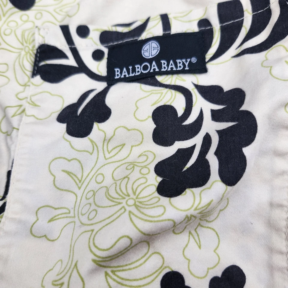 Portabebés Balboa Bandolera Ajustable Usado Estampado Verde y Azul Foto 4 de 4