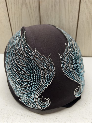 Rhinestone Motorcycle Helmet Cover Only Hellcover One Size Preloved Bling Blue