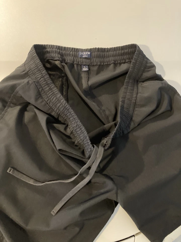 J. Pantalones cortos Crew Flex Tech con cordón para hombre talla grande negros (ver notas) Foto 4 de 4