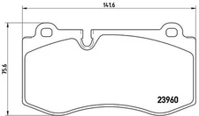 Brake Pad Set, disc brake BREMBO P50074