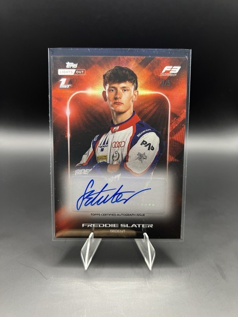 2026 Topps Lights Out Formula 1 FREDDIE SLATER F3 /5 Autograph Trident Audi RC