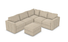 Lovesac Sactionals Beachwood Covers 6 Seat 8 Side Set Beige Pre-Owned