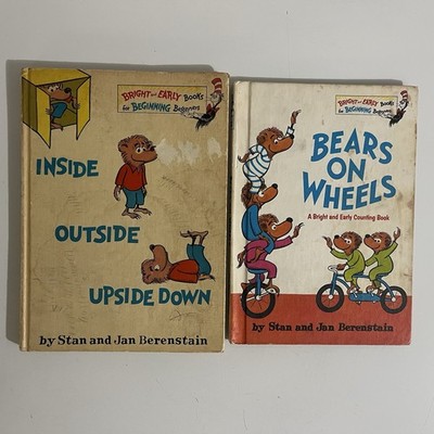 Berenstain Bears / Inside, Outside, Upside Down & Bears On Wheels VTG Hardcover