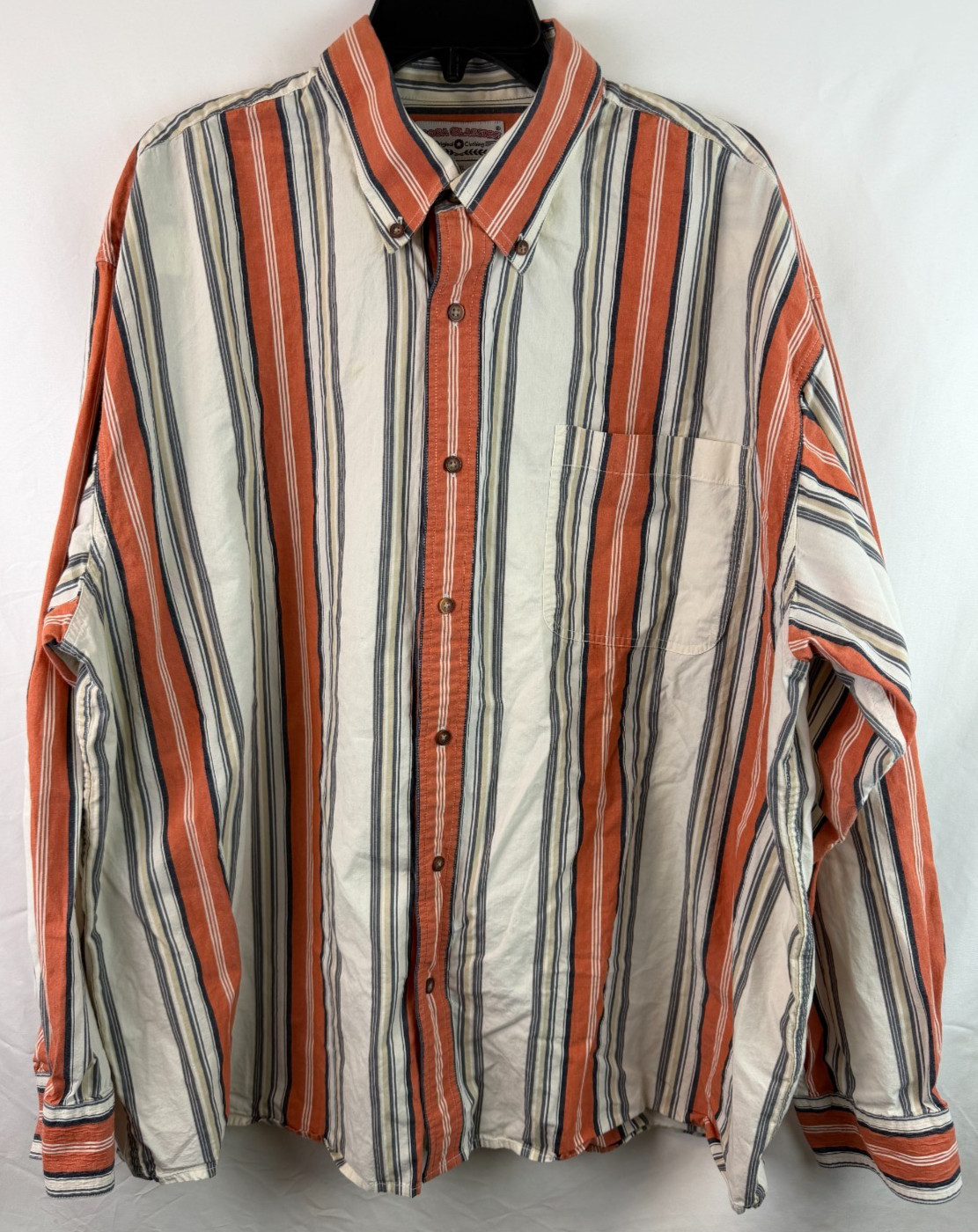 Boca Classics Striped Button Down Long Sleeve Shi… - image 1