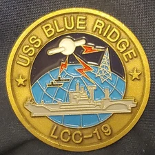 LCC-19 USS BLUE RIDGE CPOA COMSEVENTFLEET Goat Locker USN NAVY Challenge Coin