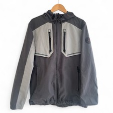 Zavetti Canada Ashwant Windbreaker Mens Size Small Hood Grey Excellent Condition