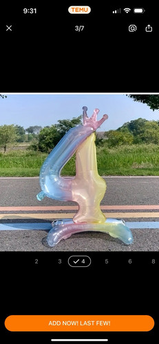 Colorful Number 4 Standing Foil Balloon For Birthdha Decoration- 81 Cm - Picture 1 of 3