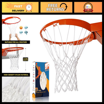 Heavy Duty Basketball Net Replacement - All Weather, Anti-Whip, Fits 12 Loop Rim
