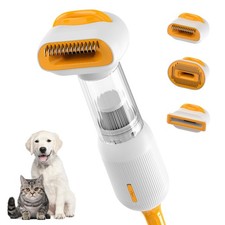 Cat Dog Grooming Vacuum Kit with Brush, Low-Noise Pet Hair Shedding Trimming ...